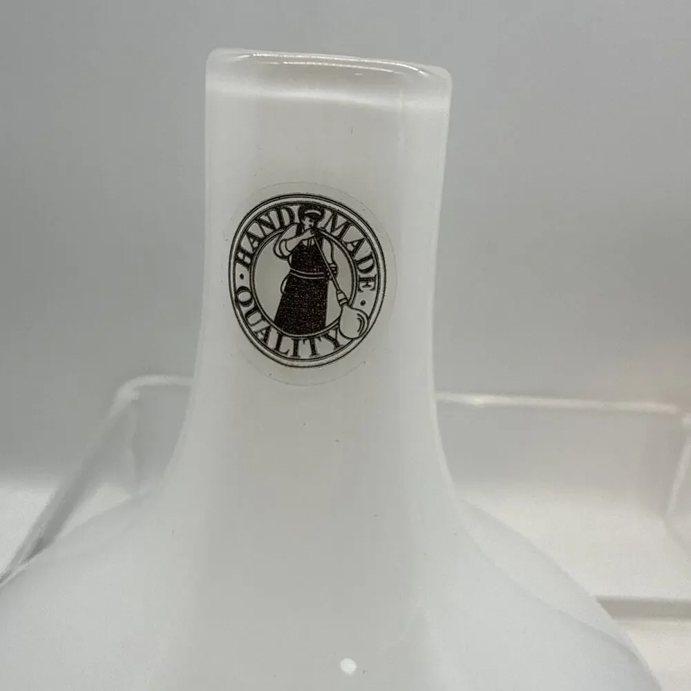 2 IKEA Modernist MCM White Salong Vase Glass Johanna Jelinek - Retired